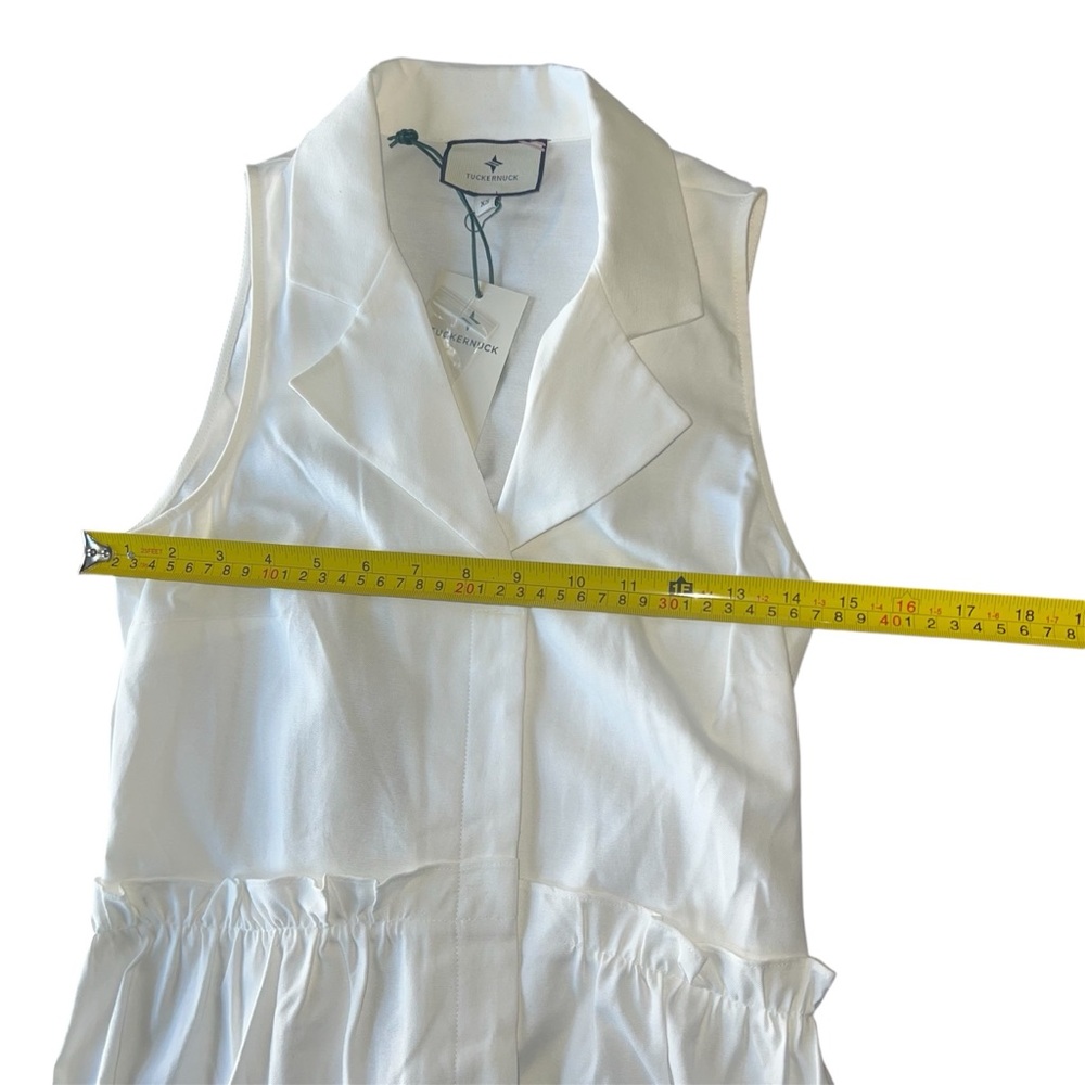 Tuckernuck Oxford White Sleeveless Royal Shirt Dress - Picture 5 of 7